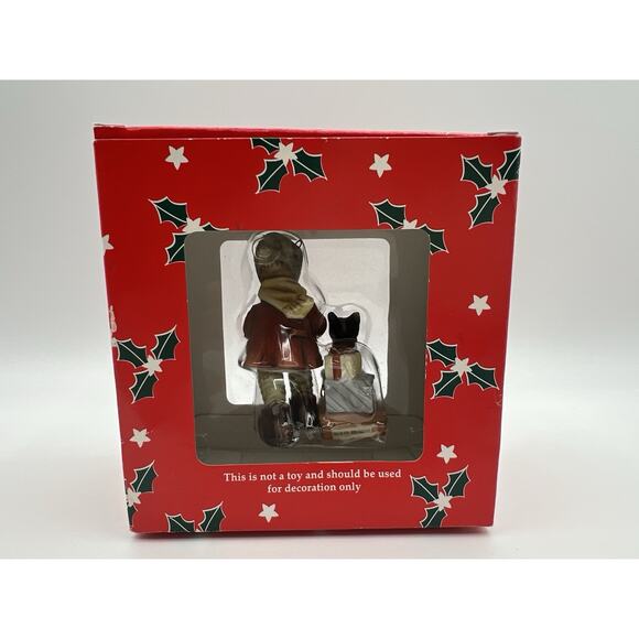 Berta Hummel Sleigh Ride Christmas Ornament Child with Dog and Gifts New in Box - Picture 4 of 5